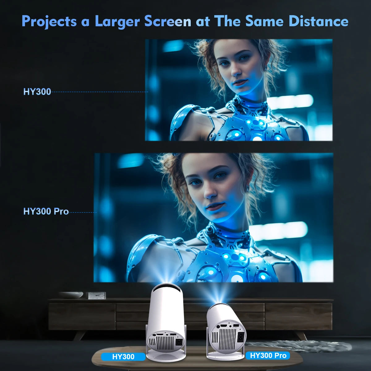 🎬 Turn Your Home into a Cinema- Magcubic HY300 Pro 4K Projector – Ultimate Portable Entertainment with Android 11, Dual WiFi 6 & Bluetooth 5.0